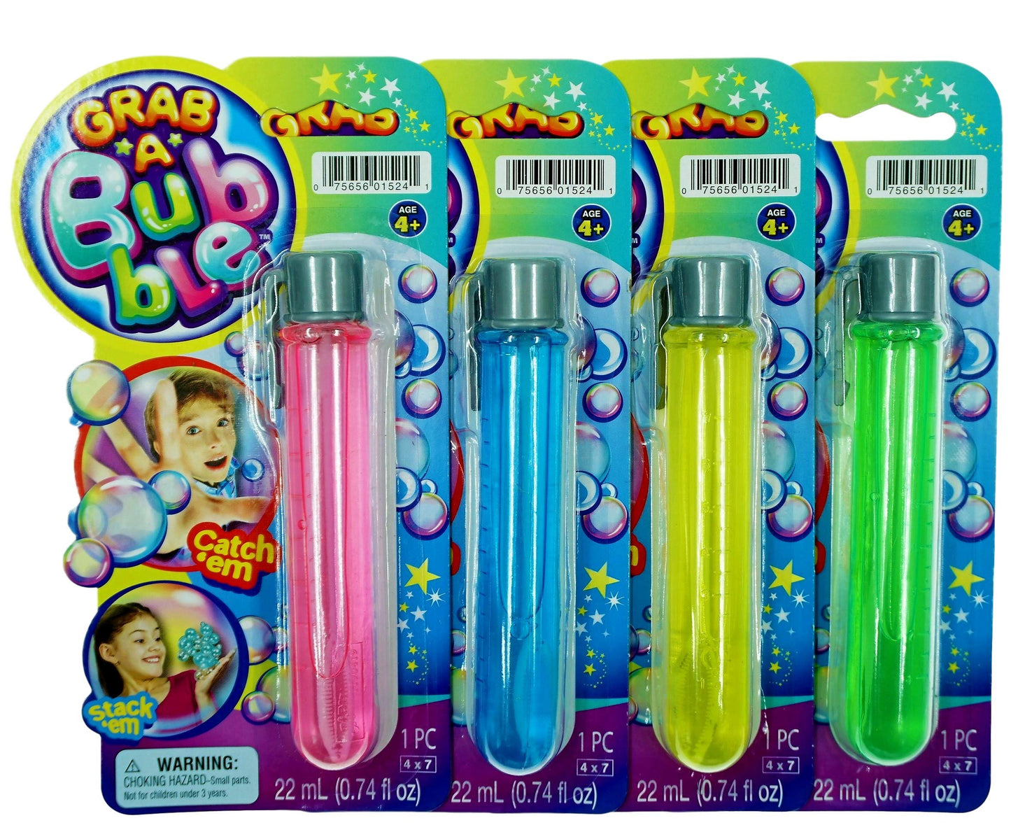 JA-RU Grab a Bubble-Touchable Mini Bubbles Wand Toy (2 Pack) – Assorted Colors