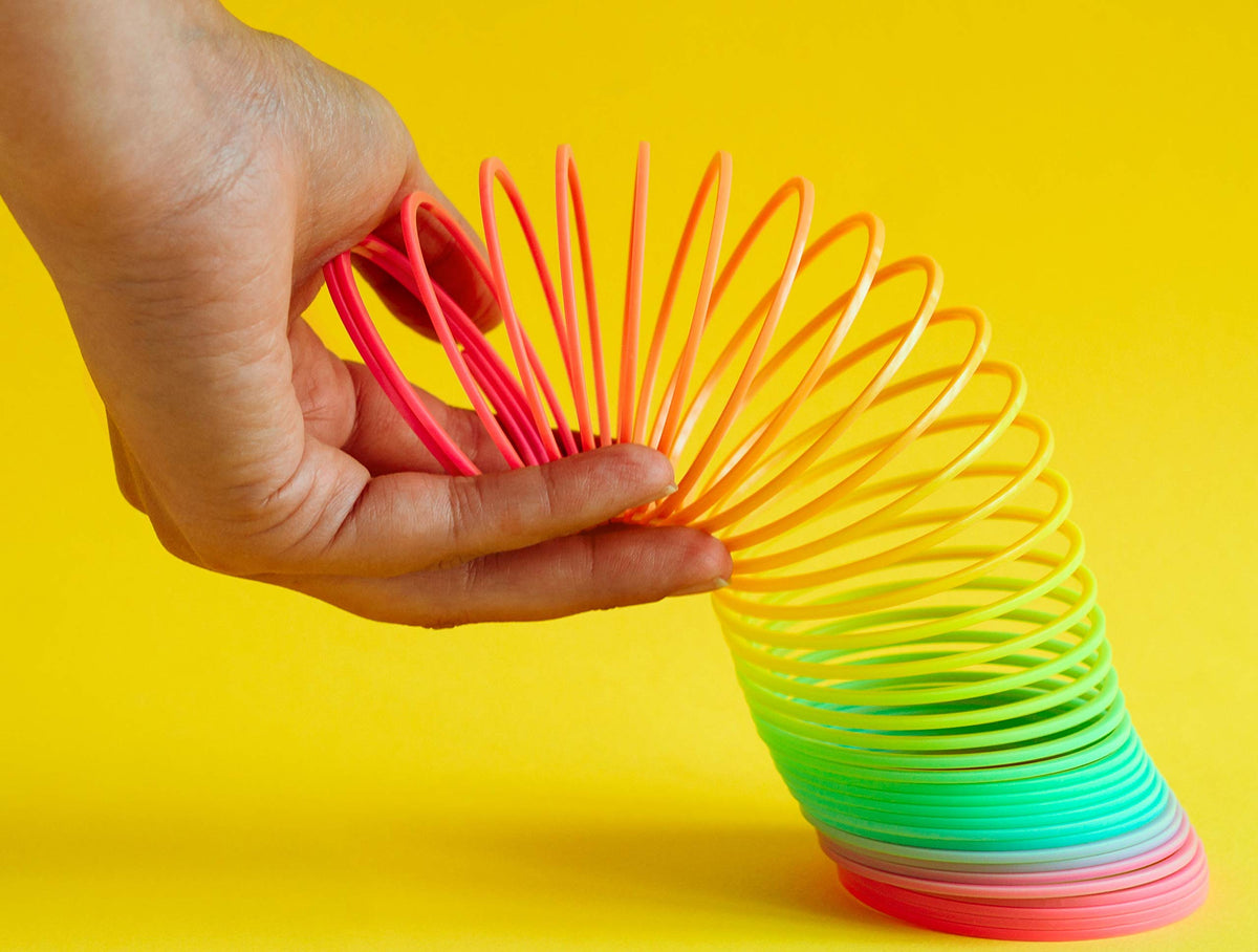 JA-RU Big Magic Rainbow Color Spring Pack (2 Units) – Classic CoilToy Fidget Toy