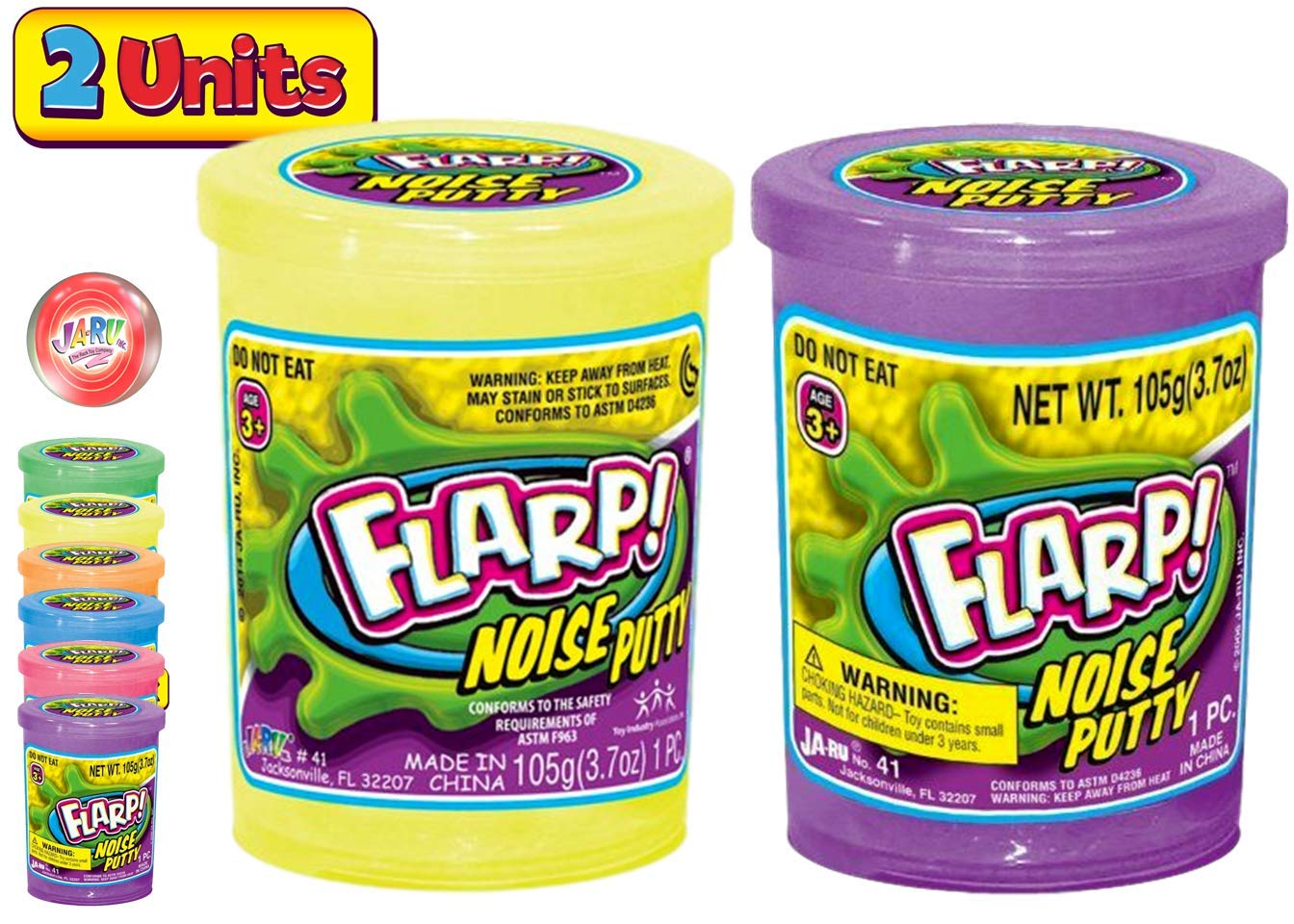JA-RU Flarp Noise Putty – Scented Neon Sensory Slime (2 Units)
