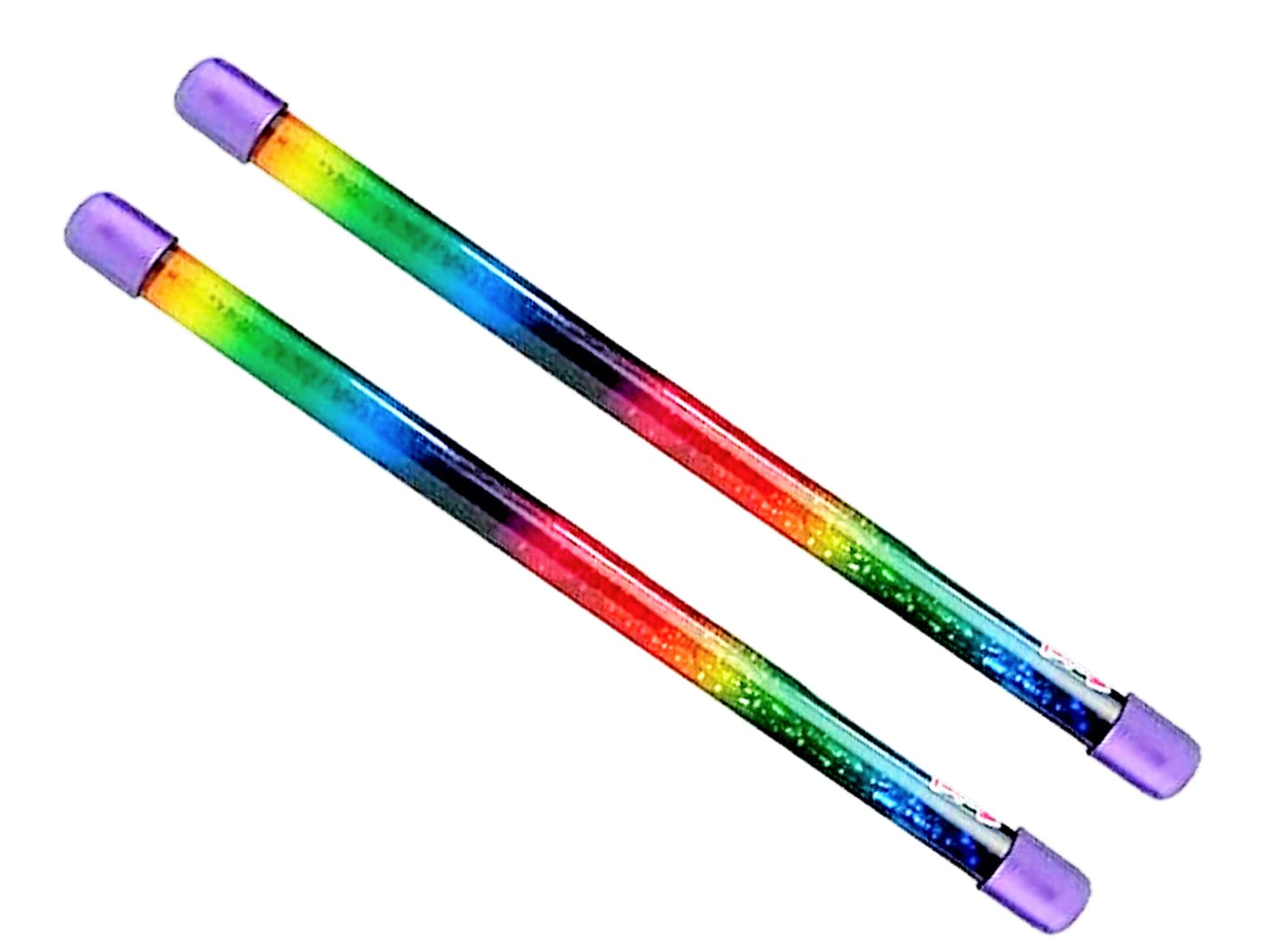 JA-RU Glitter Baton Wand (2 Units) Rainbow Glitter Wands for Kids – Party Favors & Dress-Up