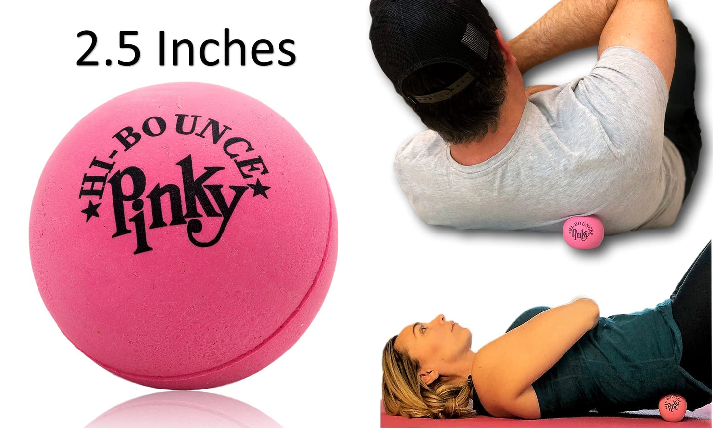 JA-RU Hi-Bounce Pinky Ball (1 Pack) – High-Bounce Rubber Ball for Kids & Adults