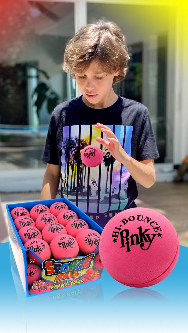 JA-RU Hi-Bounce Pinky Ball (1 Pack) – High-Bounce Rubber Ball for Kids & Adults