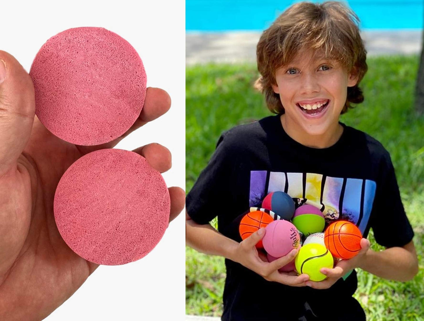 JA-RU Hi-Bounce Pinky Ball (1 Pack) – High-Bounce Rubber Ball for Kids & Adults