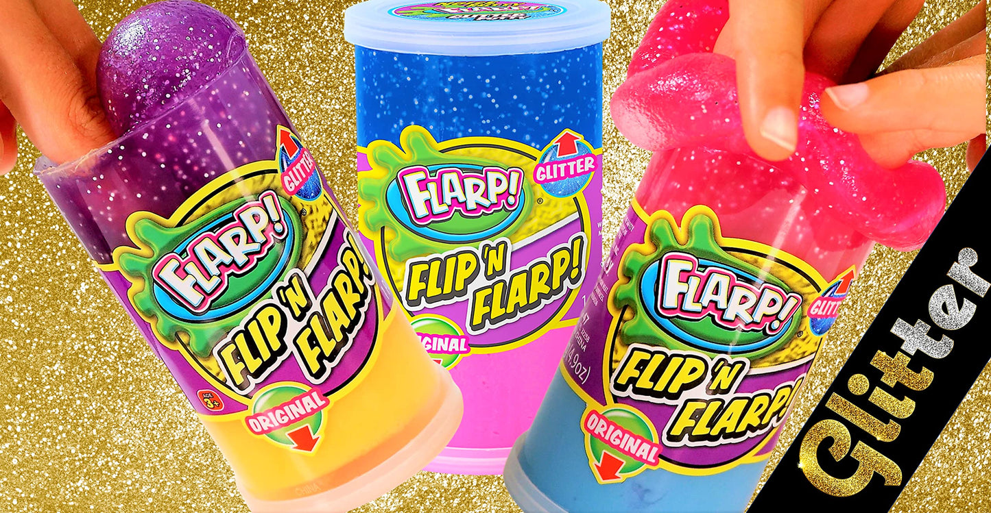 JA-RU Flip & Flarp Noise Putty – Original & Glitter Double Pack