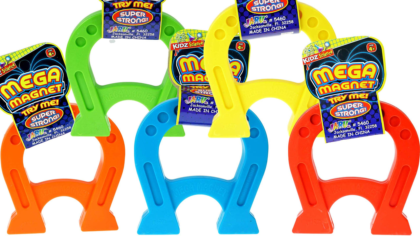 JA-RU Mega Magnet Toy - Strong Horseshoe Magnet for Preschool Science & Classroom Activities (5460-1)