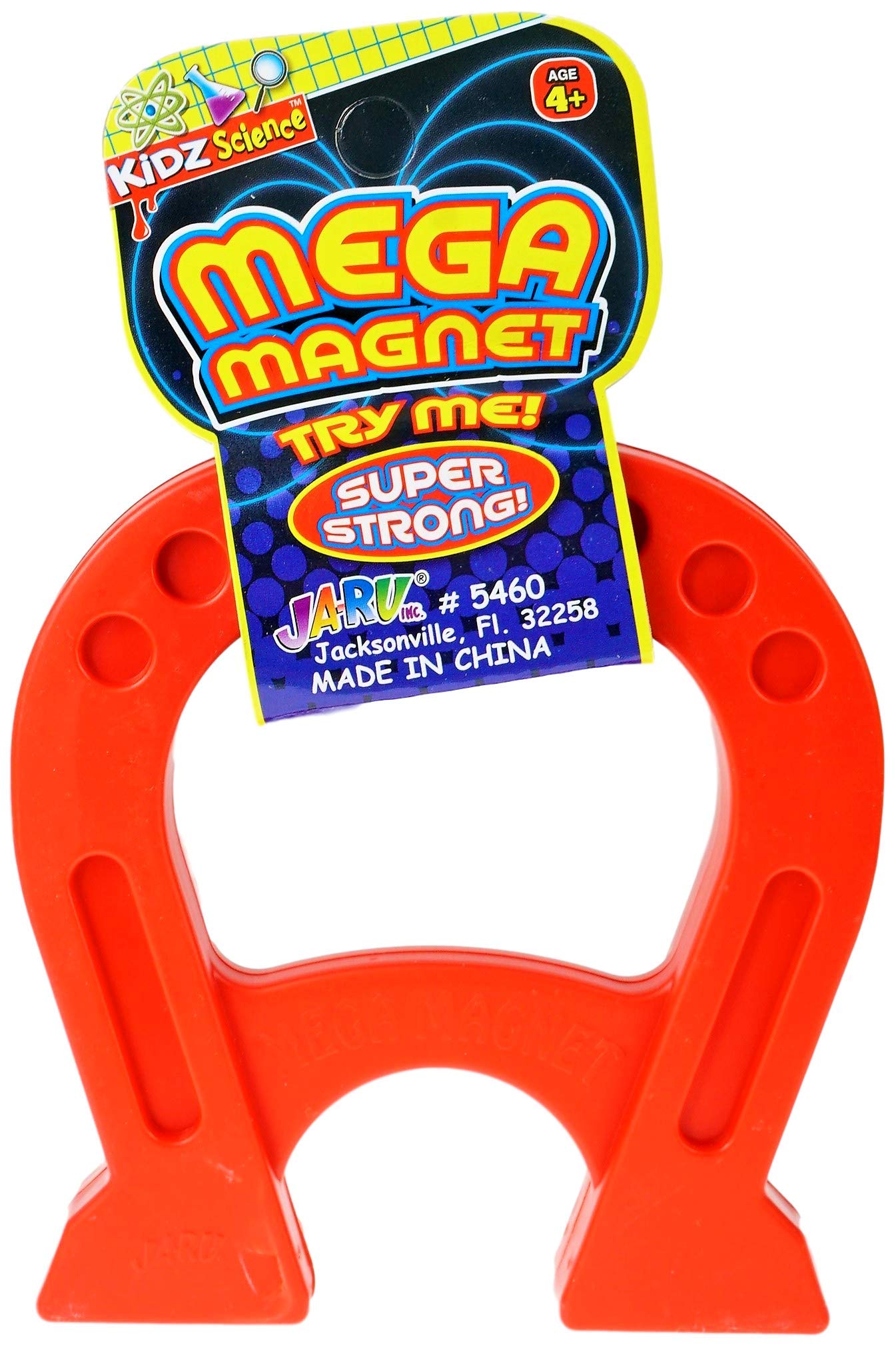 JA-RU Mega Magnet Toy - Strong Horseshoe Magnet for Preschool Science & Classroom Activities (5460-1)