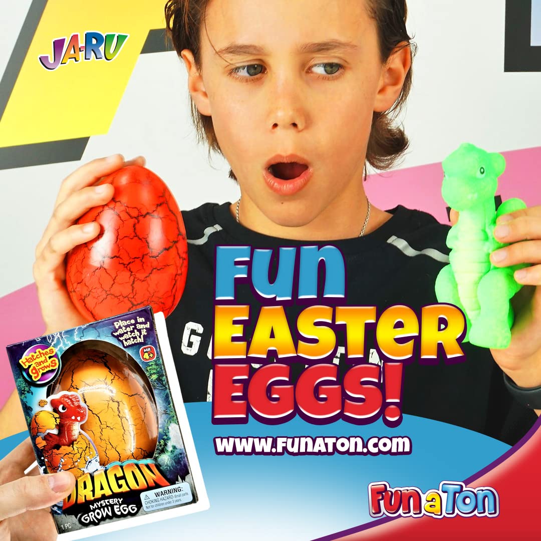 JA-RU Giant Hatching and Growing Dragon Eggs - Mystery Dinosaur Toy (1 Assorted Egg)