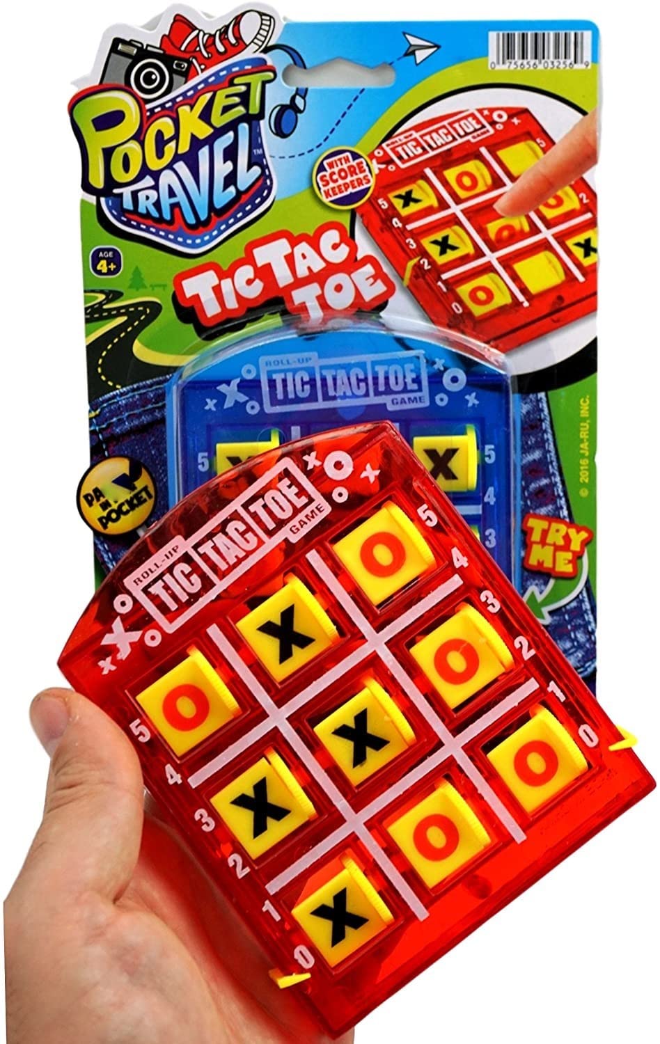 JA-RU Portable Tic Tac Toe – Travel Pocket Board Game (1 Pack)