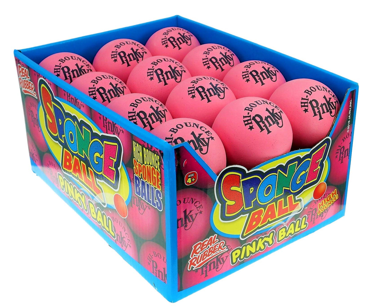 JA-RU Hi-Bounce Pinky Ball 6-Pack – High-Bounce Rubber Handballs for Kids & Adults