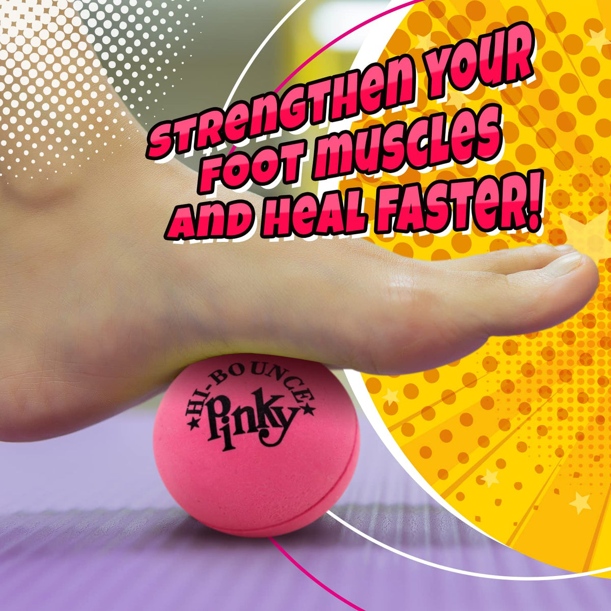 JA-RU Hi-Bounce Pinky Ball 6-Pack – High-Bounce Rubber Handballs for Kids & Adults