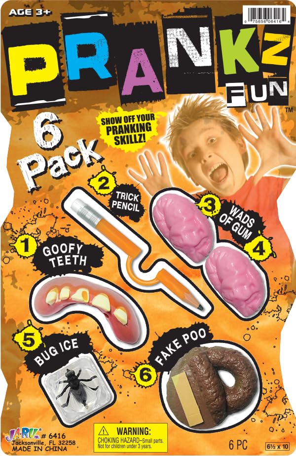 JA-RU Pranks Kit for Kids – 6 Gag Pranks Set | Fun Pranking Toys for April Fools