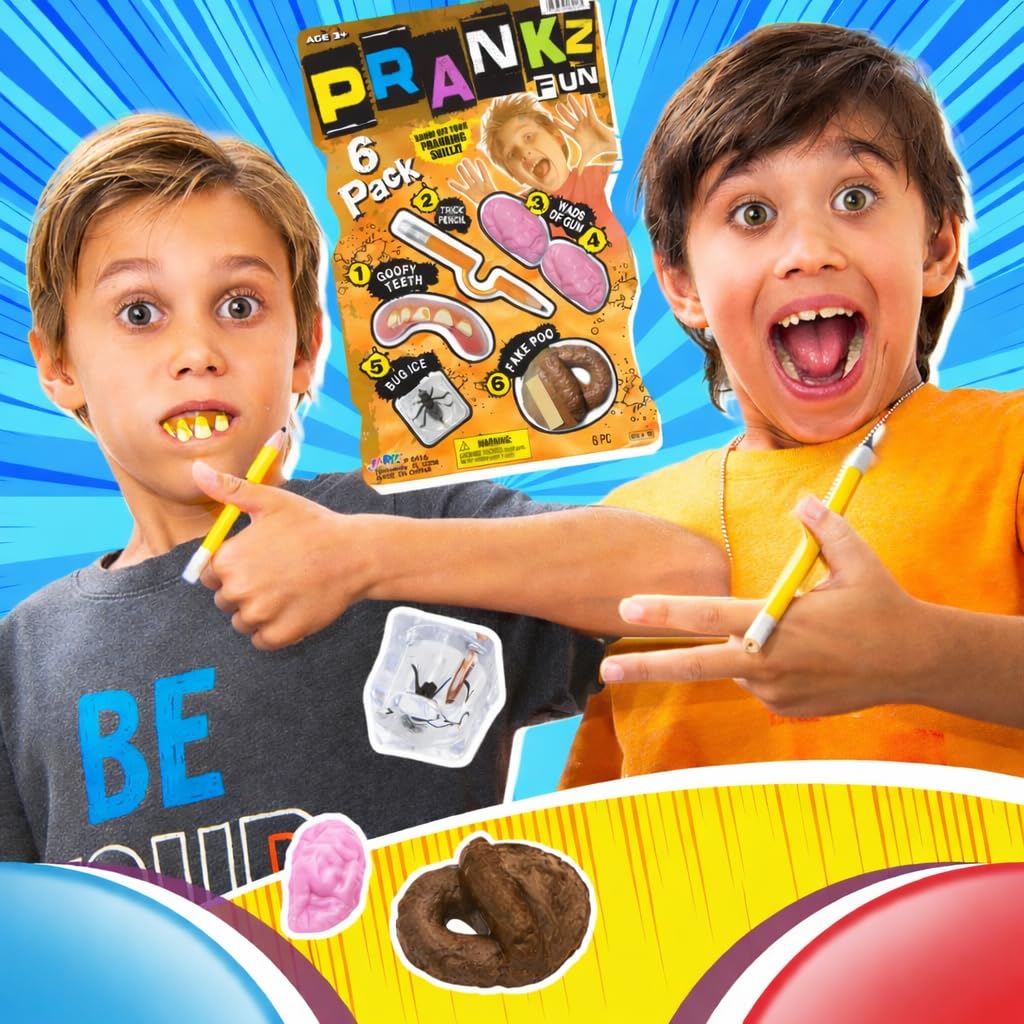 JA-RU Pranks Kit for Kids – 6 Gag Pranks Set | Fun Pranking Toys for April Fools