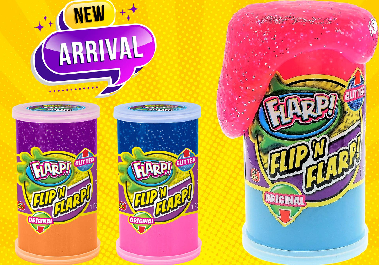 JA-RU Flip & Flarp Noise Putty – Original & Glitter Double Pack