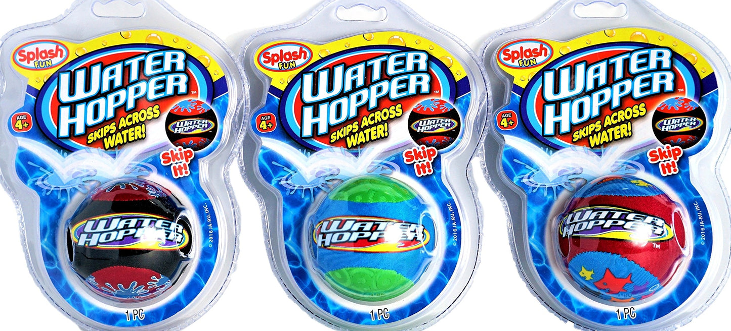 JA-RU Water Hopper Ball Toy Pack – Pro Water Skipper for Pool & Beach (Style B 880-1)
