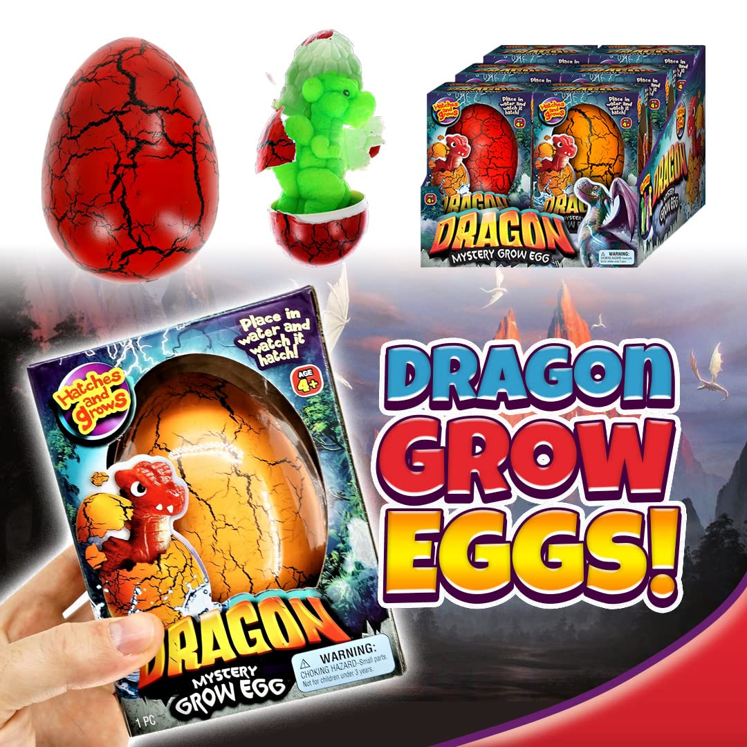 JA-RU Giant Hatching and Growing Dragon Eggs - Mystery Dinosaur Toy (1 Assorted Egg)