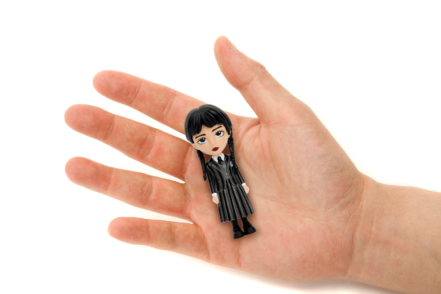 Jada Wednesday 2.5" Metalfigs 4-Pack – Durable Die-Cast Collectibles (Wednesday Uniform & Dress, Enid, Thing)