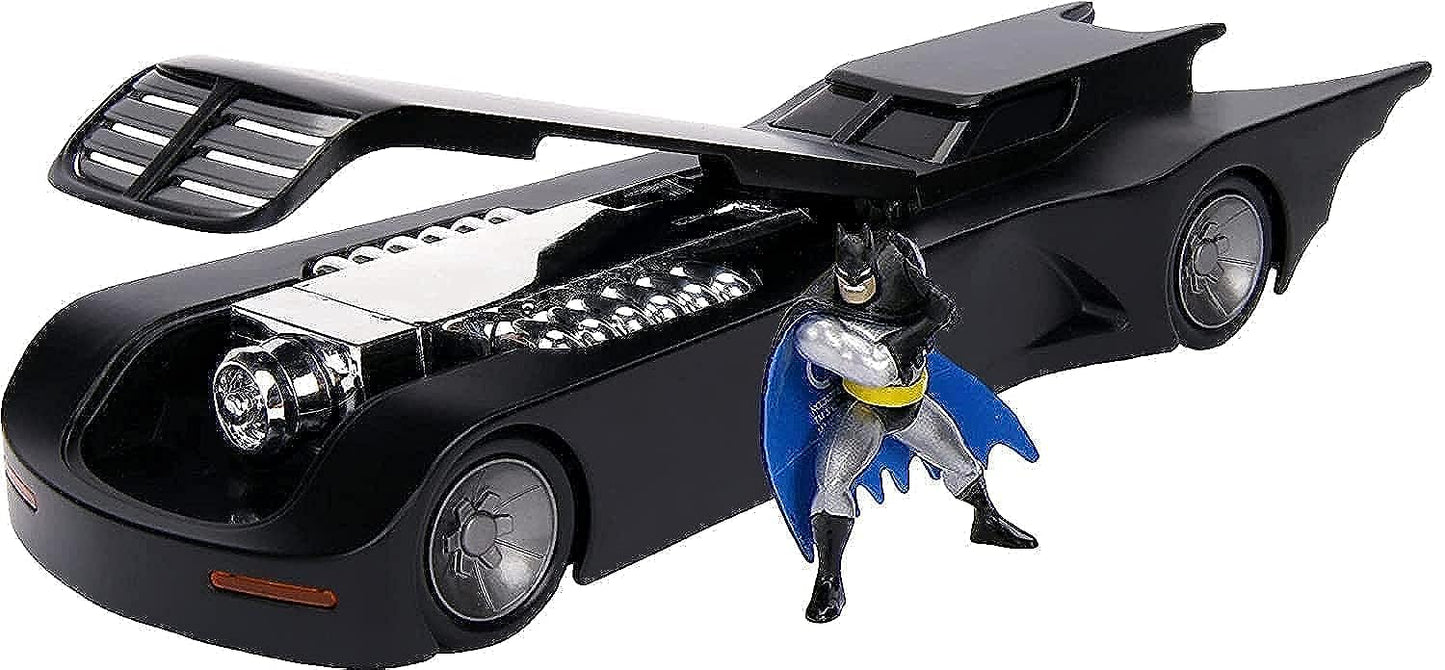 Jada Toys 1:24 Batman Animated Series Batmobile Die-Cast Car with 2.75-inch Batman Figure