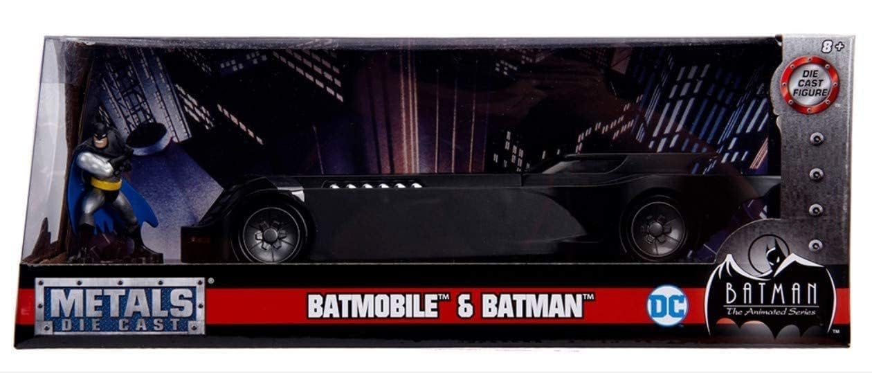 Jada Toys 1:24 Batman Animated Series Batmobile Die-Cast Car with 2.75-inch Batman Figure