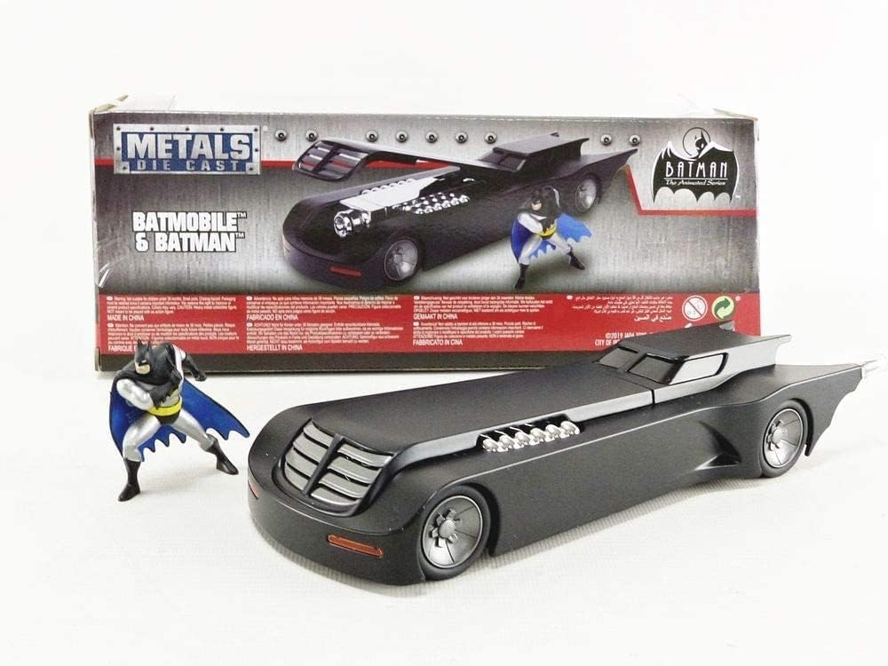 Jada Toys 1:24 Batman Animated Series Batmobile Die-Cast Car with 2.75-inch Batman Figure