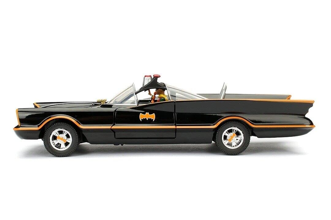 Jada 1966 Batmobile 1:24 Die-Cast Car with Batman & Robin Figures
