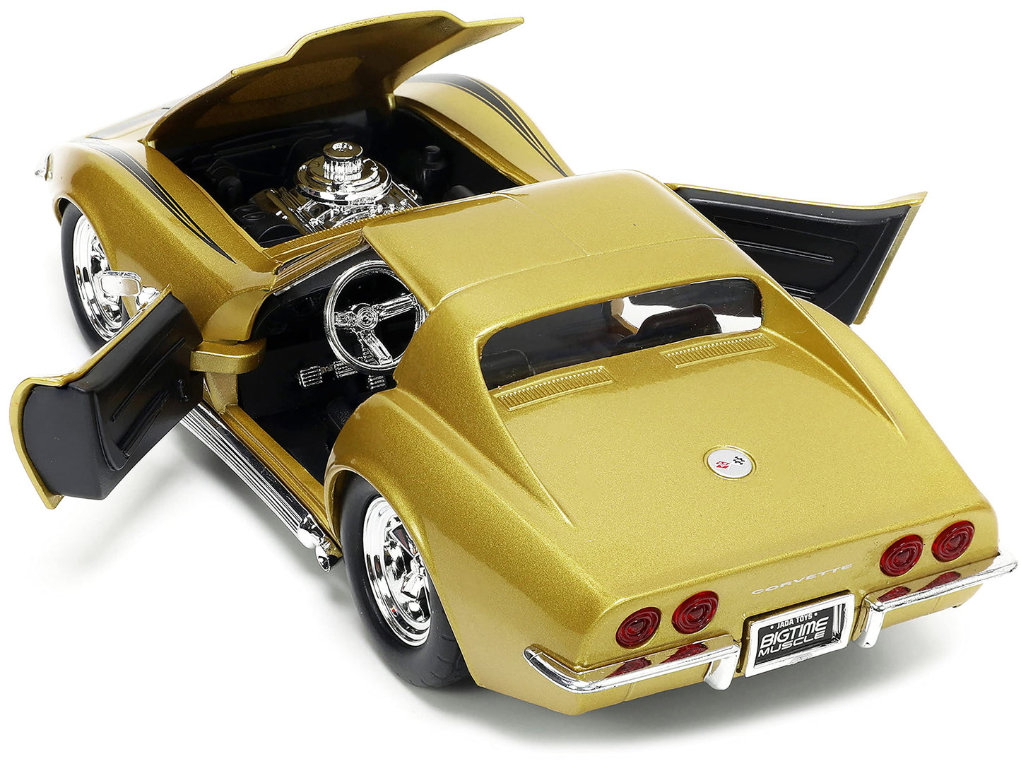 Jada Toys Big Time Muscle 1:24 1969 Chevy Corvette Stingray ZL-1 Die-Cast Car – Gold