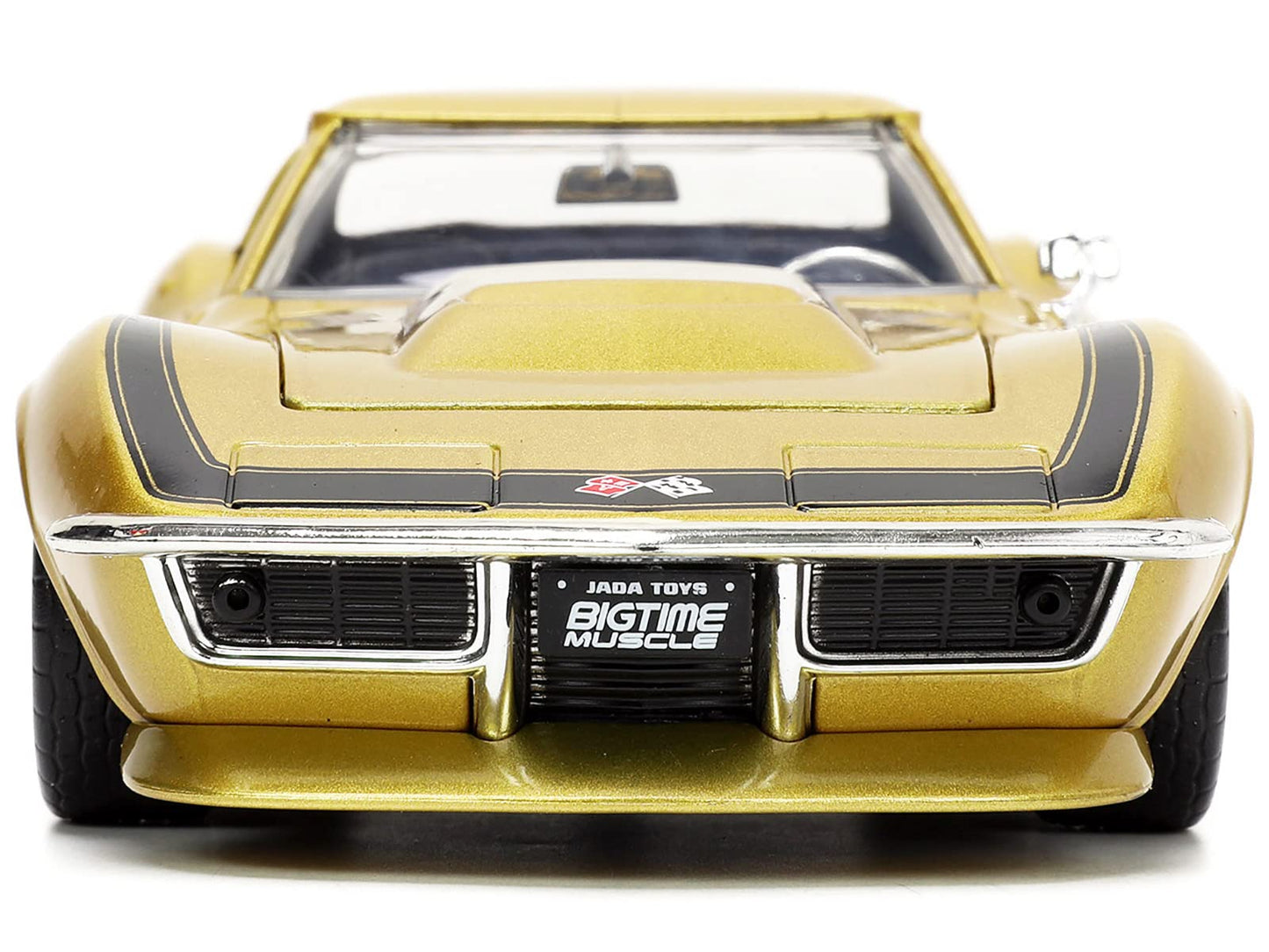 Jada Toys Big Time Muscle 1:24 1969 Chevy Corvette Stingray ZL-1 Die-Cast Car – Gold