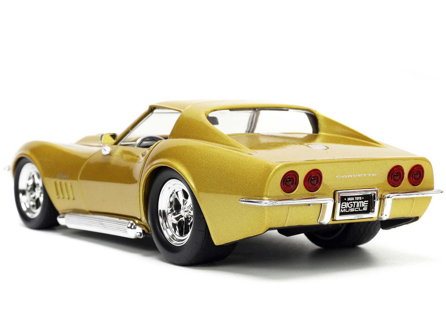Jada Toys Big Time Muscle 1:24 1969 Chevy Corvette Stingray ZL-1 Die-Cast Car – Gold