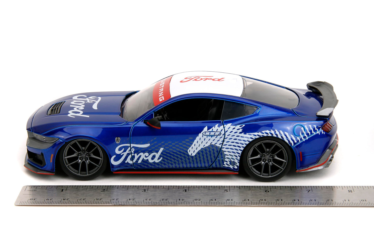 Jada Toys Bigtime Muscle 1:24 2024 Ford Mustang GT Dark Horse Die-Cast Car | Collectible Toy for Kids and Adults