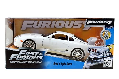Jada Toys Fast & Furious 1:24 Brian's Toyota Supra Die-Cast Car – White