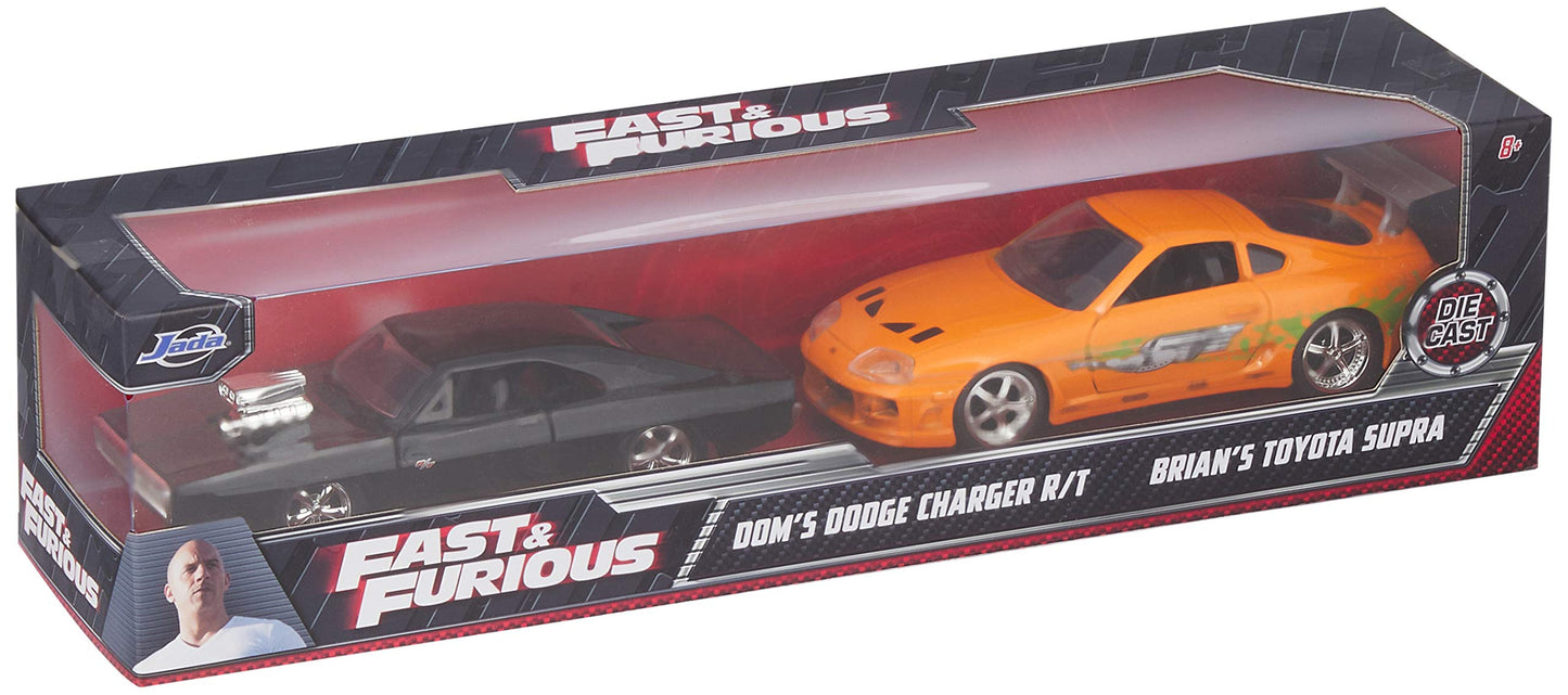 Jada Toys Fast & Furious Dom's Charger & Brian's Supra 1:32 Die-Cast Twin-Pack