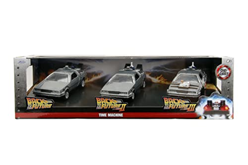 Jada Back to The Future 1:32 Time Machine 3-Pack Die-Cast Cars