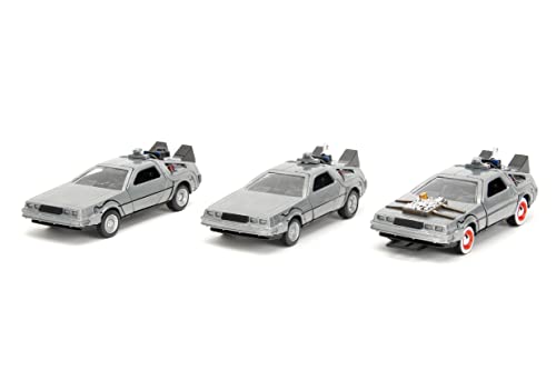Jada Back to The Future 1:32 Time Machine 3-Pack Die-Cast Cars