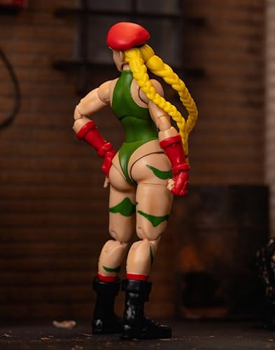 Jada Toys Street Fighter II Cammy Action Figure – 1:12 Scale with Interchangeable Heads