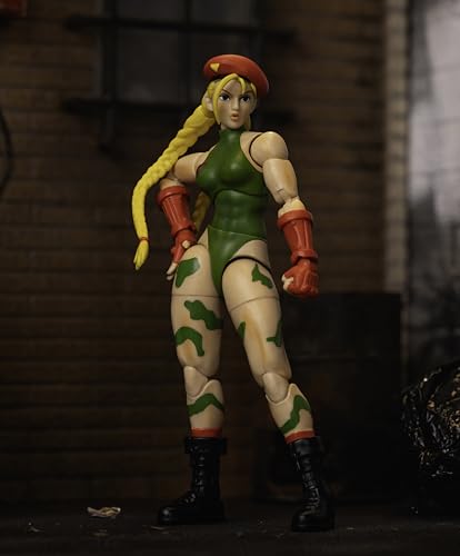 Jada Toys Street Fighter II Cammy Action Figure – 1:12 Scale with Interchangeable Heads