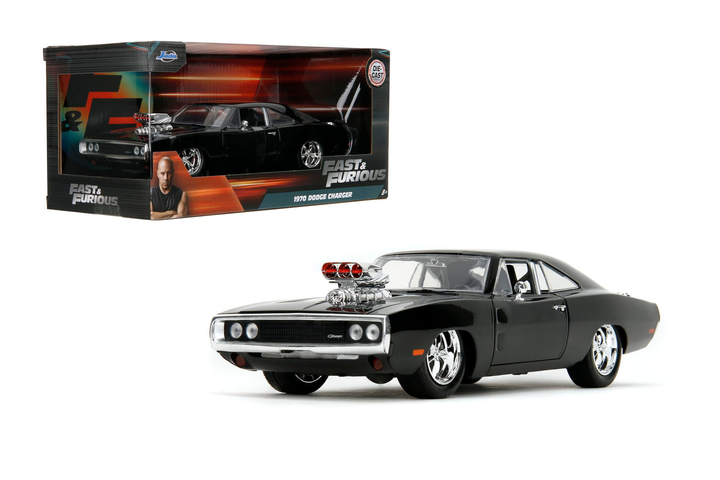 Jada Toys Fast & Furious 1970 Dodge Charger Die-Cast Car – 1:24 Scale Collectible Model