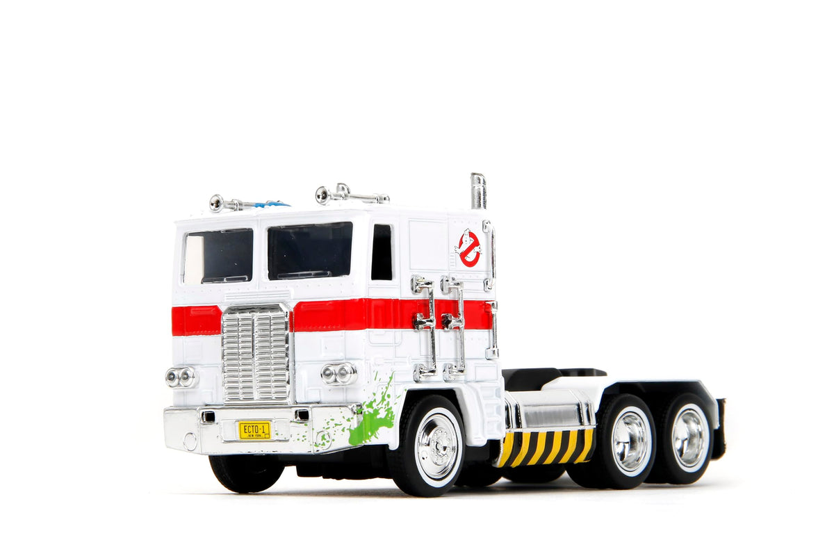 Jada Hollywood Rides Ghostbusters x Transformers Optimus Prime G1 Mashup – 1:32 Die-Cast, Opening Doors, 40th Anniversary Edition