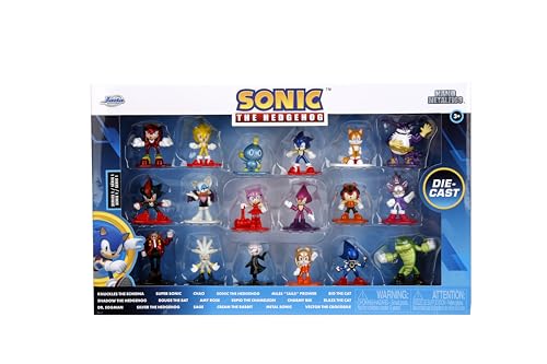 Jada Sonic The Hedgehog 1.65-inch Nano Die-Cast MetalFigs – 18-Pack Collectible Figures
