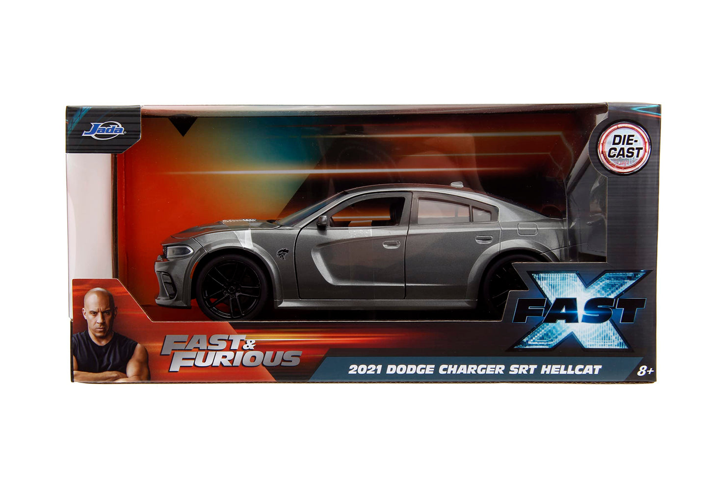 Jada Fast & Furious 1:24 Dom's 2021 Dodge Charger SRT Hellcat Die-Cast Car