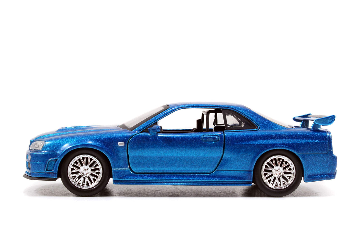 Jada Fast & Furious Brian's Nissan Skyline GT-R R34 Twin-Pack – 1:32 Die-Cast Cars (Silver & Blue)