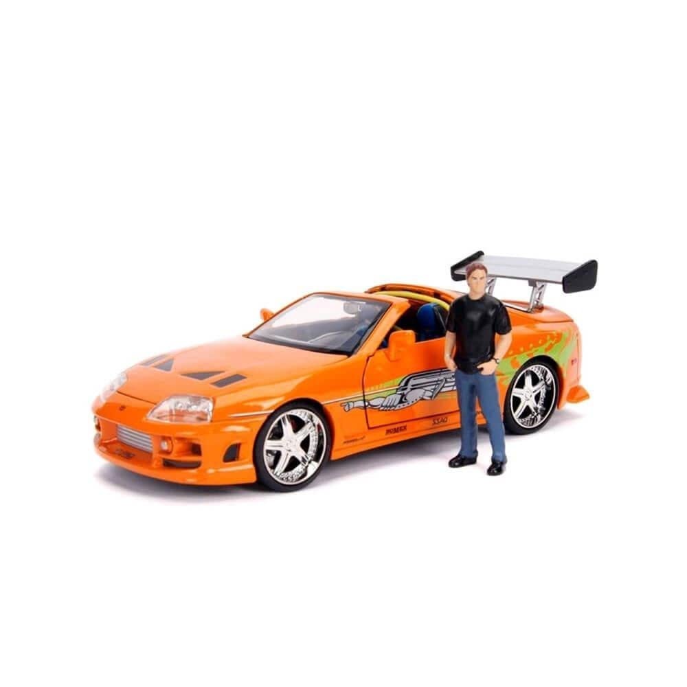 Jada Fast & Furious Brian’s 1995 Toyota Supra Diecast Model – 1:24 Scale with Brian O'Conner Figure