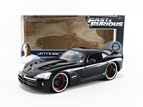 Jada Fast & Furious Letty’s Dodge Viper SRT 10 1/24 Diecast – Black