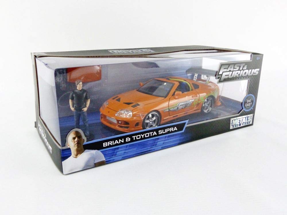 Jada Fast & Furious Brian’s 1995 Toyota Supra Diecast Model – 1:24 Scale with Brian O'Conner Figure