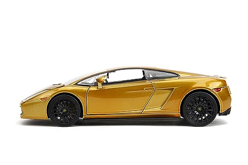 Jada Fast & Furious Gold Lamborghini Gallardo 1:24 Die-Cast Car | Collectible Toy for Kids & Adults