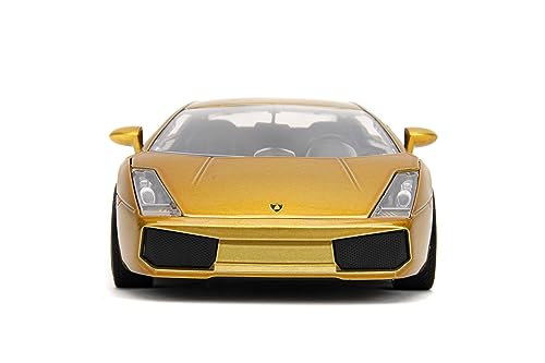 Jada Fast & Furious Gold Lamborghini Gallardo 1:24 Die-Cast Car | Collectible Toy for Kids & Adults