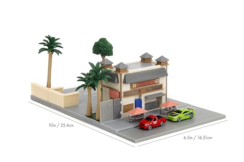 Jada Fast & Furious Nanoscene: Toretto’s Market & Café with Two Die-Cast Nano Vehicles
