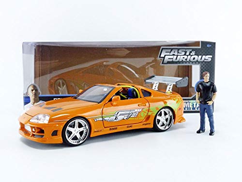 Jada Fast & Furious Brian’s 1995 Toyota Supra Diecast Model – 1:24 Scale with Brian O'Conner Figure