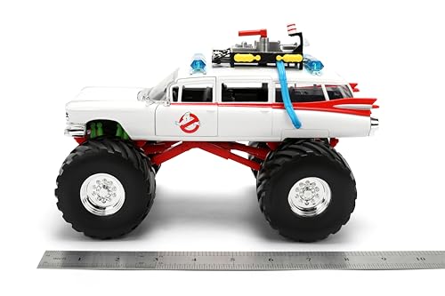 Jada Ghostbusters Ecto-1 Monster Truck – 1:24 Die-Cast, Opening Doors | Hollywood Rides