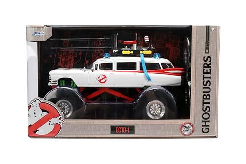 Jada Ghostbusters Ecto-1 Monster Truck – 1:24 Die-Cast, Opening Doors | Hollywood Rides
