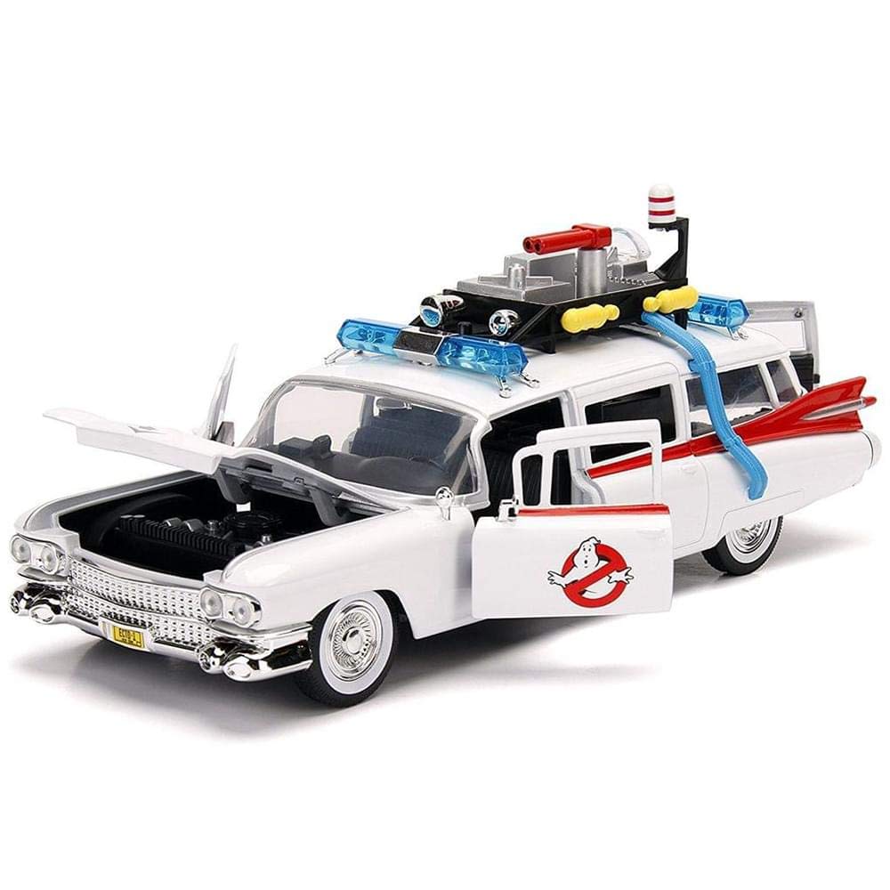 Jada Toys Hollywood Rides: Ghostbusters ECTO-1 White 1:24 Die-Cast Vehicle