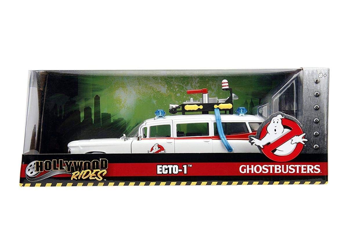 Jada Toys Hollywood Rides: Ghostbusters ECTO-1 White 1:24 Die-Cast Vehicle